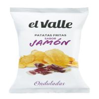PATATA JAMON ONDULADA  90Gr. 12 PAQ.EURO EL VALLE